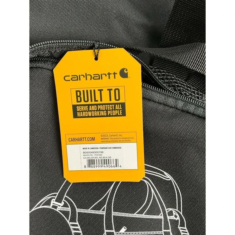 Carhartt Classic 60L Round Duffel Bag Utility Pouch Heavy-Duty Water-Resistant